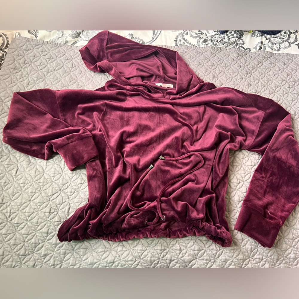 Women's Burgundy Hooded Lounge Set